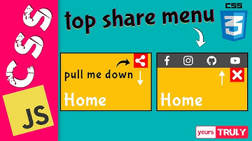 🔥 Share Menu | Top Bar Menu  🔥 |   CSS & JS