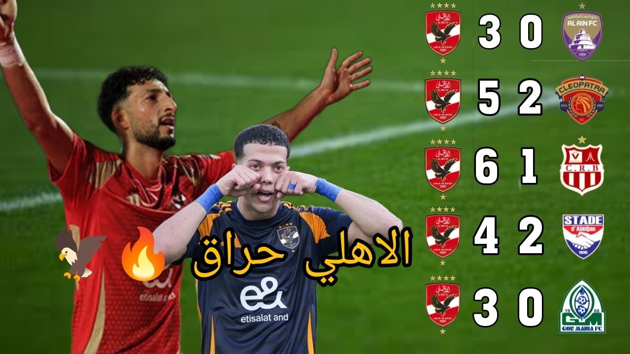 خمس مباريات دمر فيها الاهلي خصومه هذا الموسم 2024/2025🦅❤️