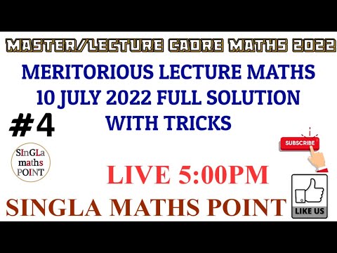 #4 ||MERITORIOUS MATHS