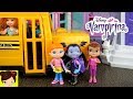 Vampirina Rutina Escolar y Casa de Muñecas con Bebe Elsa & Anna - Juguetes de Vampirina en Español