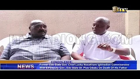 Lucky Igbinedion commiserates with Pius Odubu on death of his father