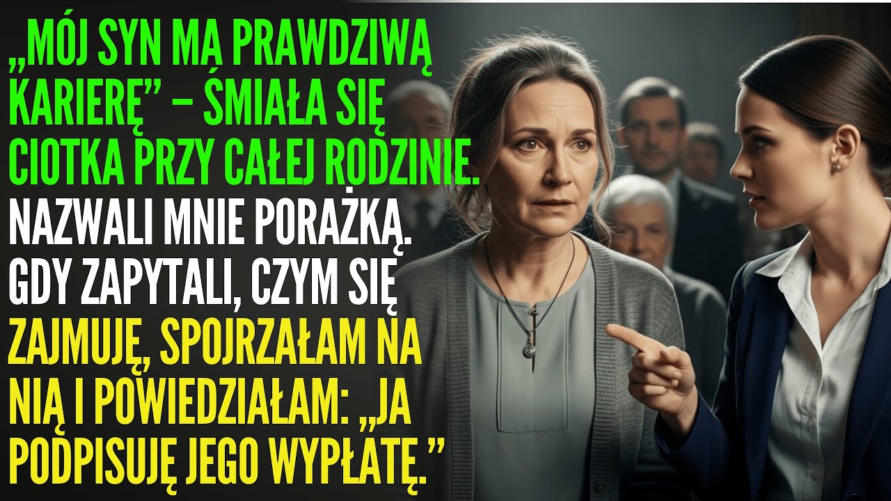 „Mój syn ma prawdziwą karierę!” — powiedziała ciotka. Odpowiedziałam: „To ja podpisuję jego wypłatę”
