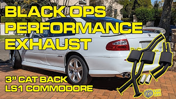 Black Ops Holden Commodore VT-VZ SS Sedan Twin 3" Cat Back Exhaust