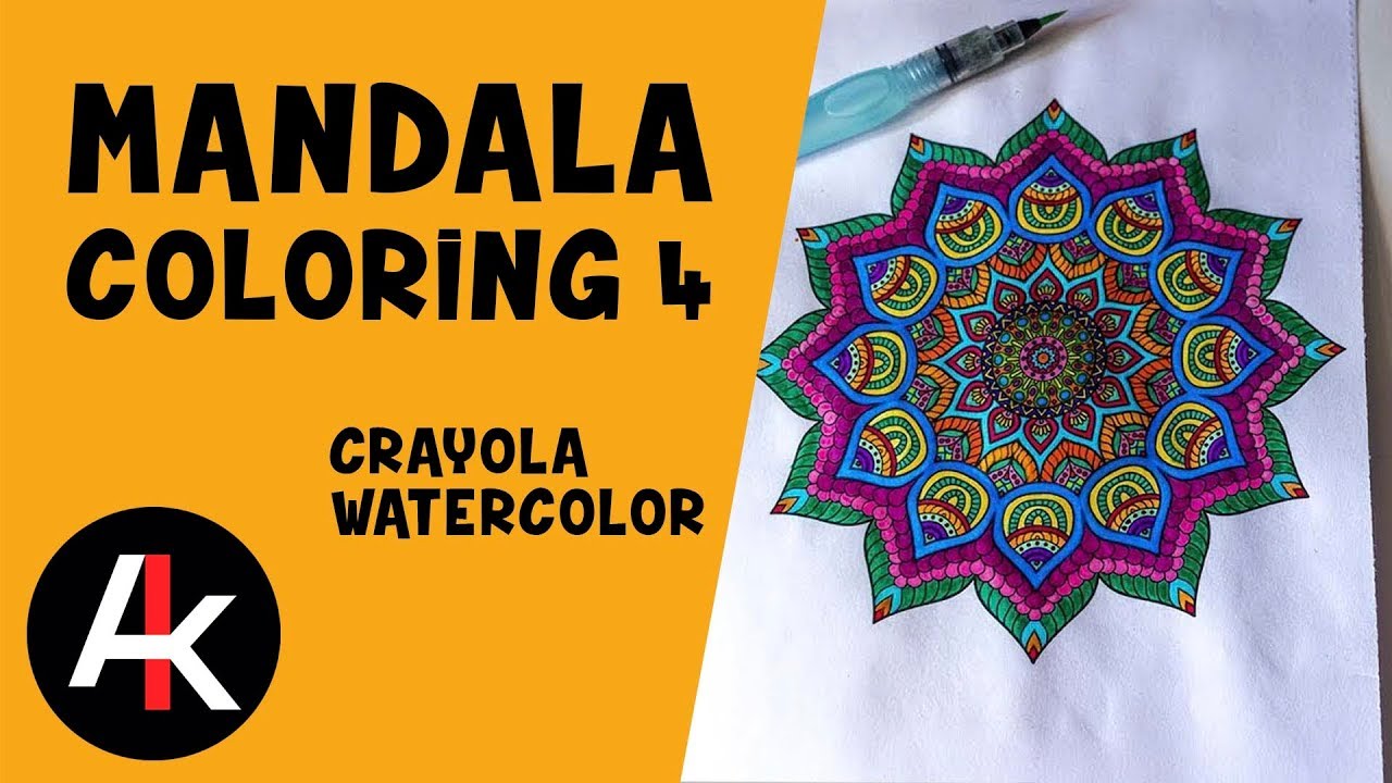 Download Mandala Coloring 4 - Crayola Watercolor - YouTube