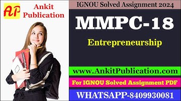 IGNOU MMPC-18 Solved Assignment 2024 for January 2024 and July 2024 Session