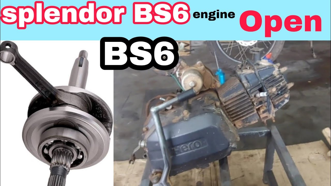 Splendor bs6 engine crank broken 😭 fully engine dismantle - YouTube