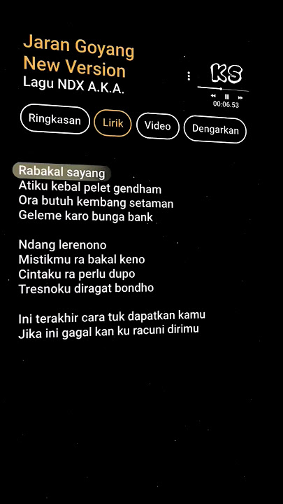 lirik jaran goyang new version ndx aka #lirik #lagu #lyrics #jarangoyang #ndxaka #viralvideo