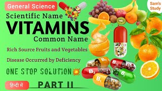 All B-Complex Vitamins : B1 to B12 their scientific name, deficiency disease