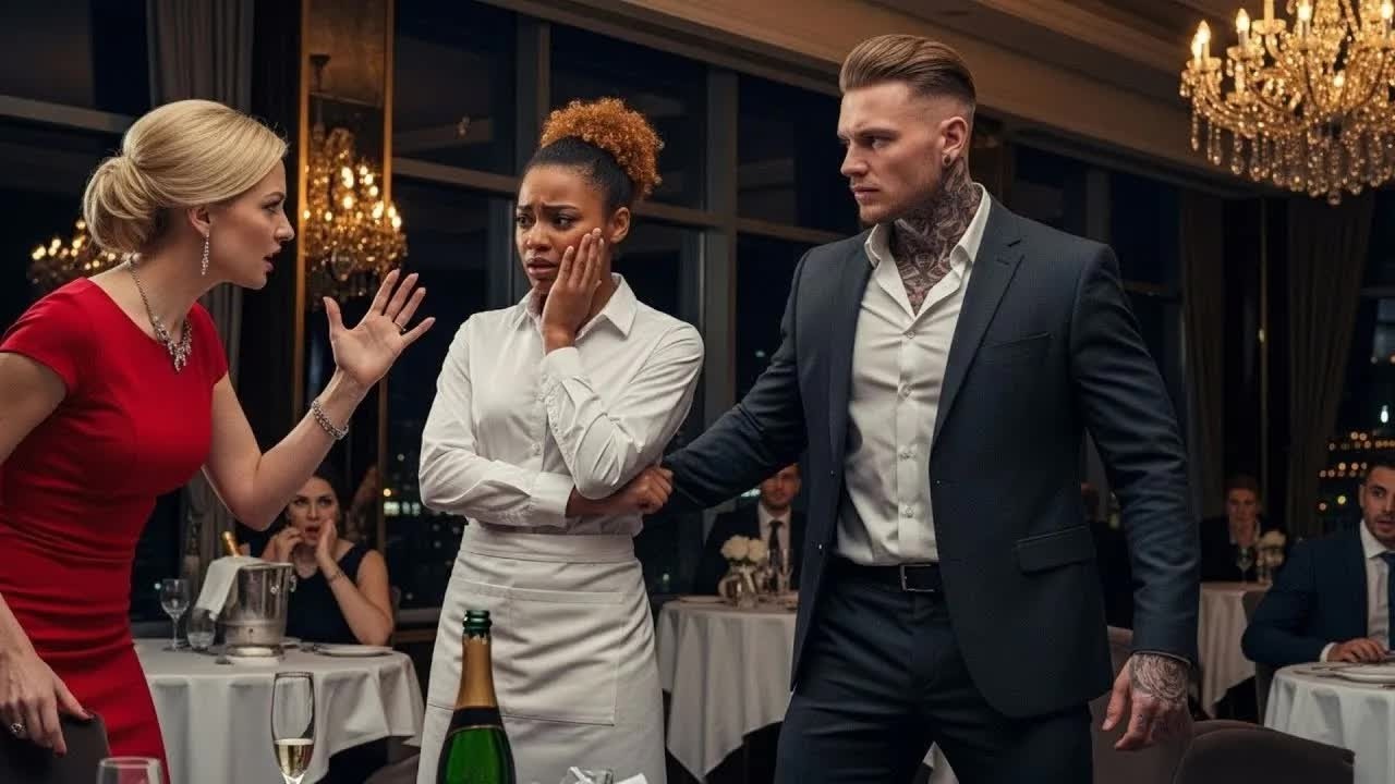 Die Verlobte Des Mafiabosses Ohrfeigte Die Schwarze Kellnerin – Danach Erstarrte Das Restaurant