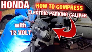 How to compressor rear caliper on Honda Accord 2018 to 2023