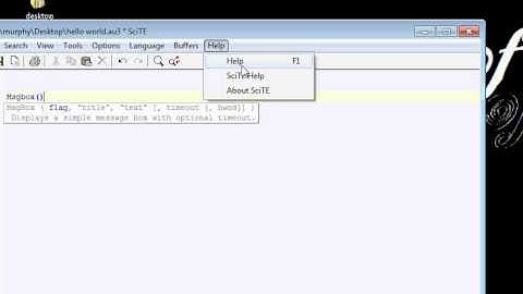 Autoit 3 Tutorial - 1 - Simple Hello World - HackCommunity -