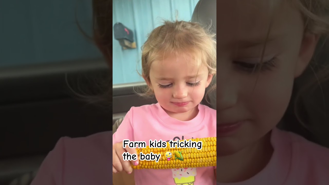 The baby loves to eat corn and the big two kept telling her to eat it🤦‍♀️🤪🌽 