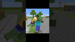 Poor Baby Zombie Girl and Bad Zombie Dad #minecraft #minecraftanimation #sadstory #baby #animation