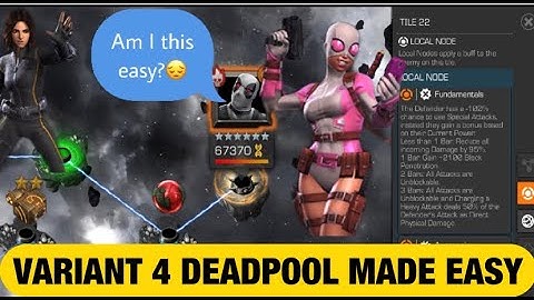 VARIANT 4 Deadpool MADE EASY(Quake and Gwenpool)!!! Marvel CONTEST OF CHAMPIONS
