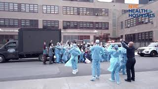 NYPD and FDNY Clap Outside Metropolitan Hospital