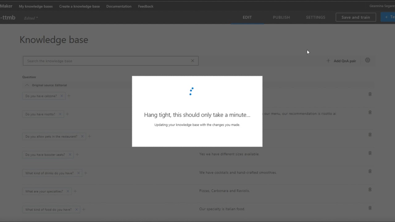 Adding Knowledge to your Bot with QnA Maker - YouTube
