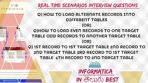 How to load alternate records into target table in informatica