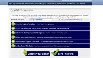 Create Lightbox Popup Optin Forms and Boxes With EZLeadCapture