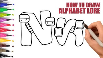 How To Draw Alphabet Lore Step By Step | Big And Small Alphabet Lore N | Easy Drawing For Kids