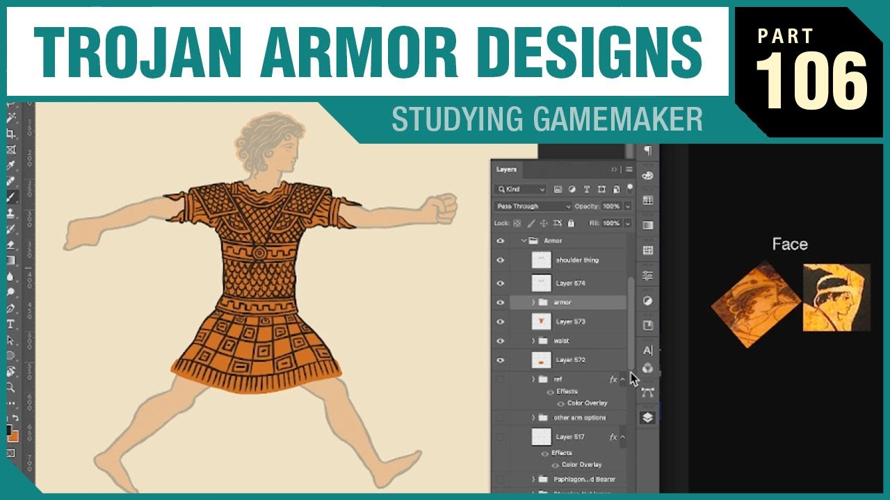 Armor Design Simulation Studying GameMaker - PART 106 - TROJAN ARMOR DESIGNS (🔇 NO MIC) - YouTube