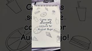 August Bujo color selection ♥️ #shorts #bujo #fastfood #coloring #daily #journal #viral