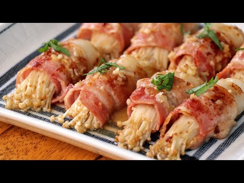 Bacon Wrapped Enoki Mushroom Recipes Bacon Wrapped Enoki Mushrooms Roll Bodian Life