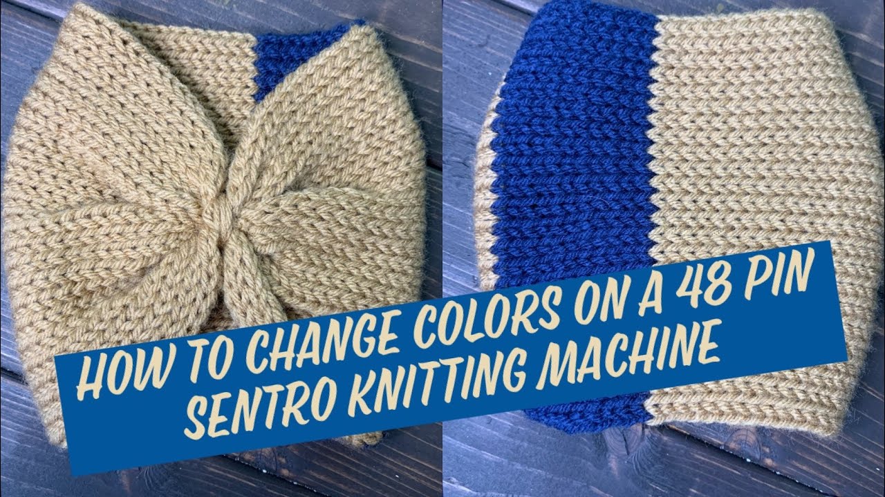 How to change colors on a 48 pin sentro knitting machine 