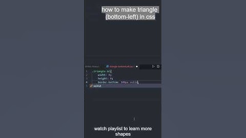 css shapes | how to make triangle🔺 (bottom-left) using css | web makers |#coding shorts