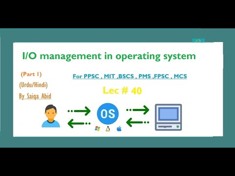 I/O management in operating system || (Part 1) || lec # 40 || In URDU/HINDI