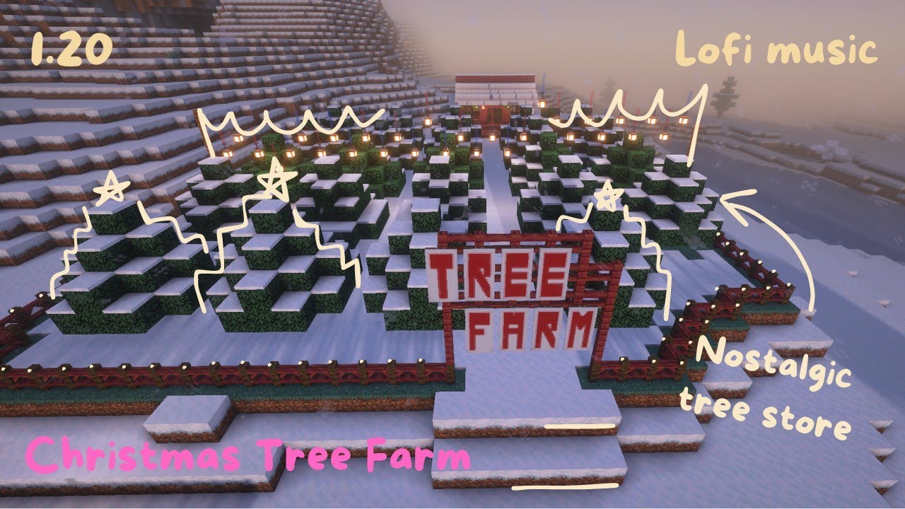 Minecraft Relaxing Longplay Christmas Tree Farm (No Commentary) 1.