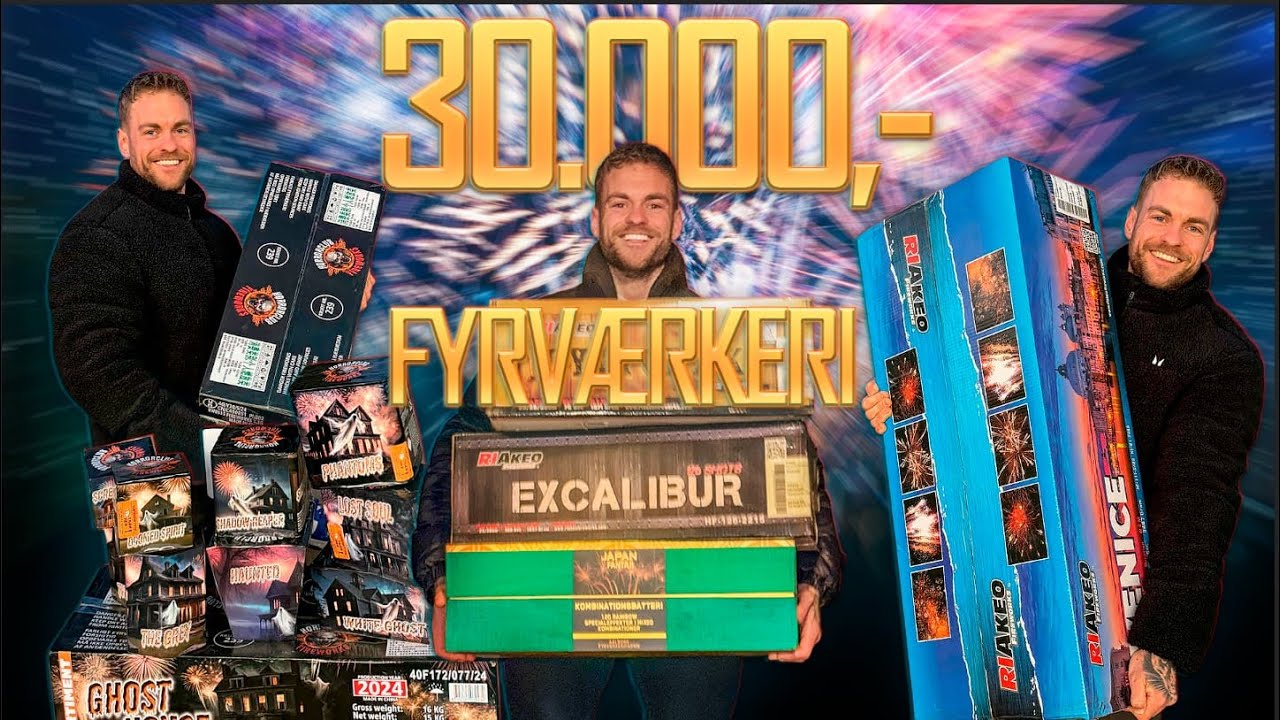 JEG HENTER FYRVÆRKERI FOR 30.000 KR 💥 | GIVEAWAY (6.500 KR.) 🎆