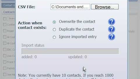 Importing Exporting Contacts