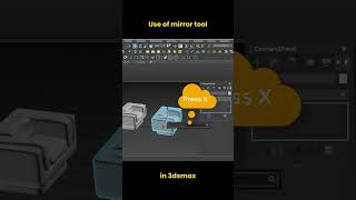 Use of mirror tool in 3dsmax #shorts #3dsmax