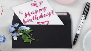 Burasari 120 Qty A7 Black Invitations Envelopes 5 25x7 25 &amp; 300 Pieces Embossed Gold Foil Stickers