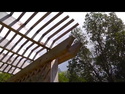 Grape Arbor With Attached Raised Beds - YouTube