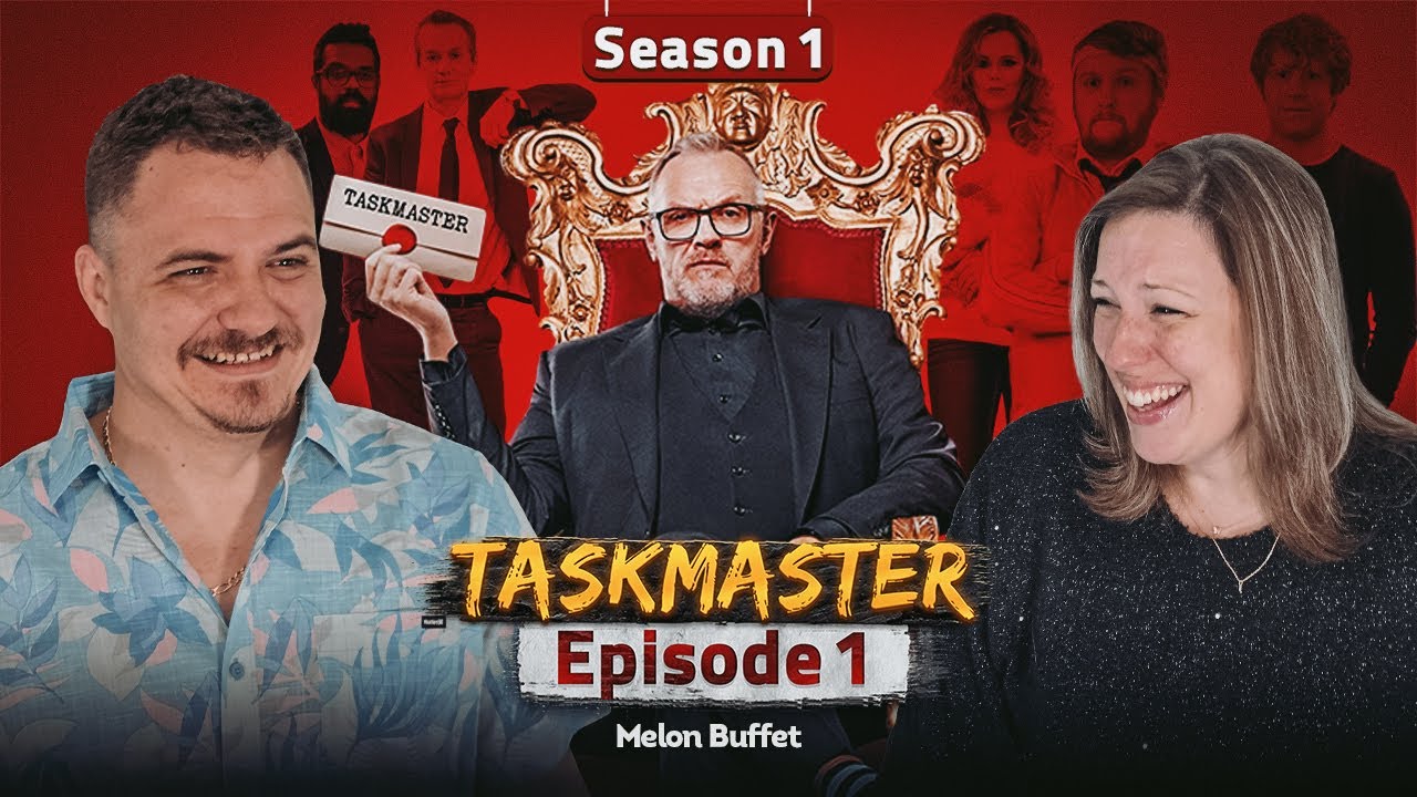 Americans React to TASKMASTER for the FIRST Time! 😂 S1E1 ‘Melon Buffet’
