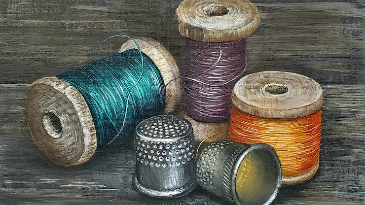 Sewing Still Life Acrylic Painting LIVE Tutorial