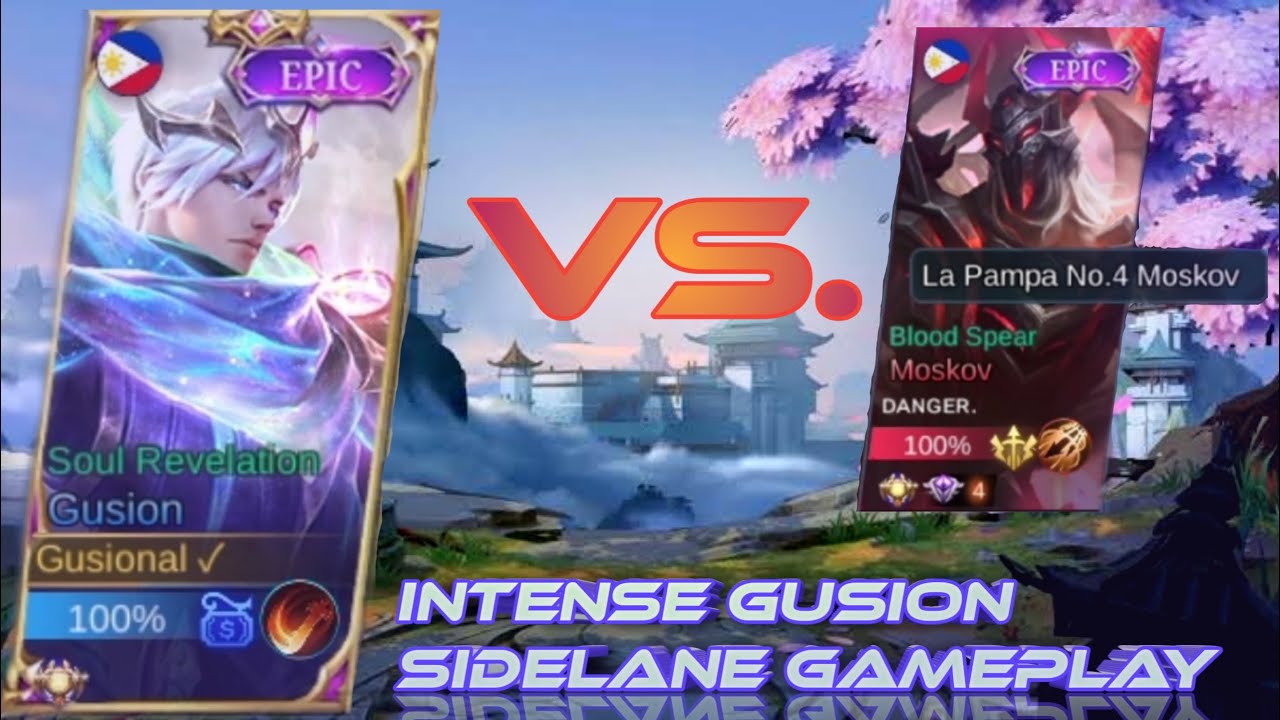 GUSIONAL MEETS LA PAMPA NO.4 MOSKOV!!!🔥 GUSION SIDELANE INTENSE GAMEPLAY🔥🔥⚡⚡|MLBB