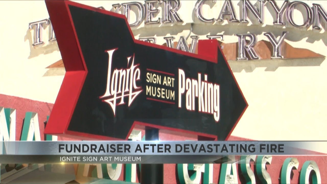 Fundraiser after fire at Ignite Sign Art Museum in Tucson - YouTube