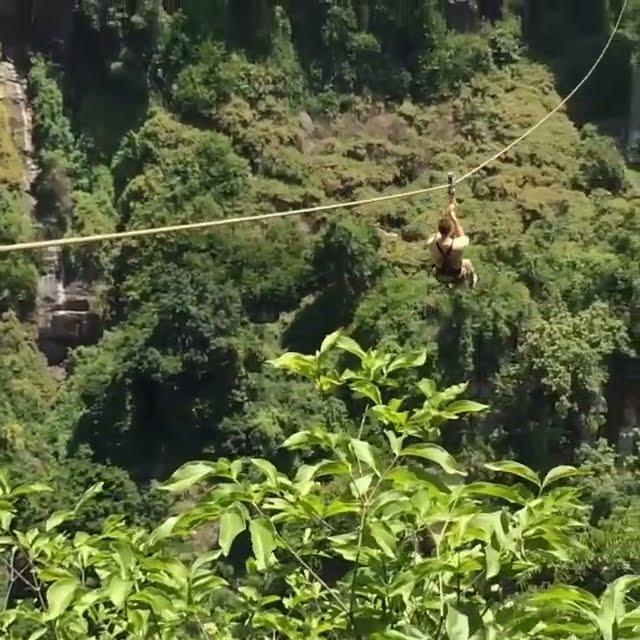 Guy Acts Like He's Dead On A Zipline SKYLAR KERSHNER AFRICA ZIPLINE OVER WATERFALLS CRAZY! HE FELL TO DEATH