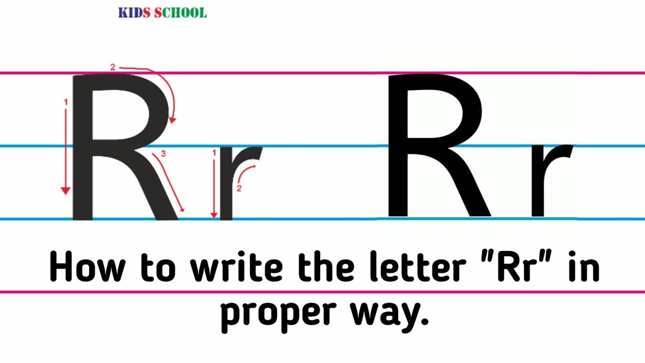 How to write the letter "Rr"