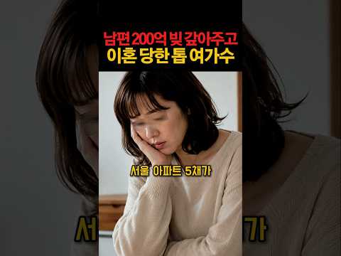 남편 200억 빚 갚아주고 이혼 당한 톱 여가수 #연예계이슈 #연예인 #이슈 thumbnail