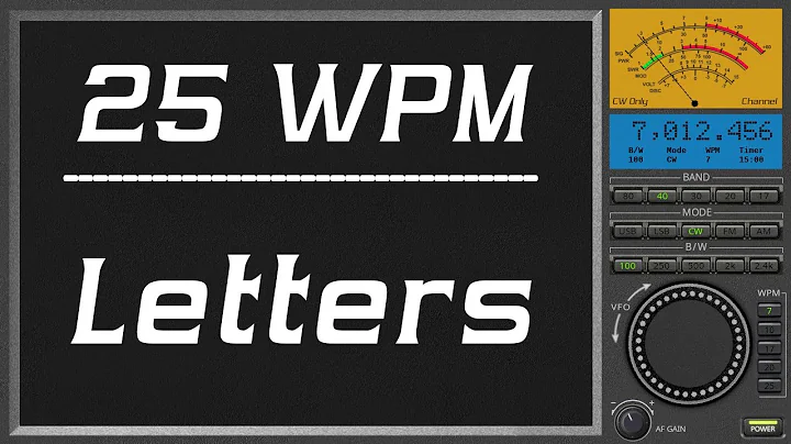 25wpm Letters, cw morse code