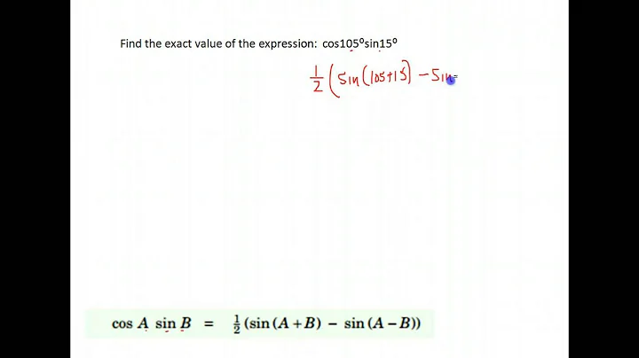 Trig -- U5A5  sum to product identity to find exact values