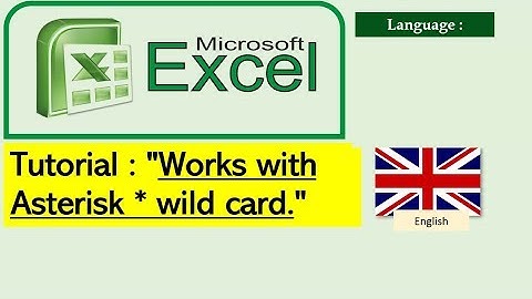 (English)MS EXCEL : Wildcard character in formulas