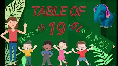 19X1=19 Multiplication, Table of nineteen 19 Tables song Multiplication Time of tables -MathsTables,