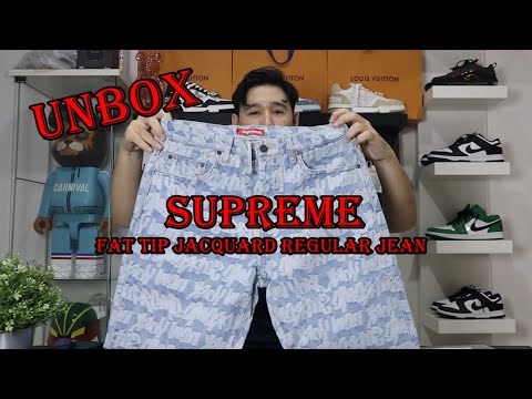 Unbox Supreme fat tip jacquard regular jean   YouTube