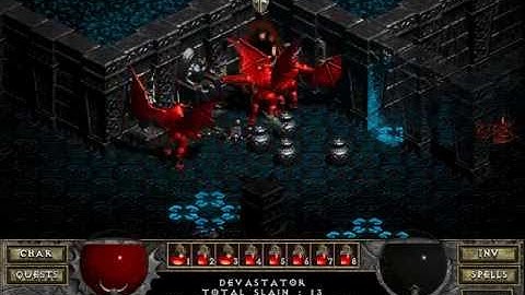 Diablo I: The Hell (Co-op Doom Playthrough) - Crypts Level 22 Part 1