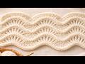 Beautiful Crochet Shell Wave 🧶 Easy Scallop Stitch Blanket Pattern