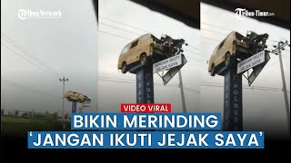 Merinding! Motor dan Mobil Bekas Kecelakaan Dijadikan Pajangan di Jalan 'Jangan Ikuti Jejak Saya